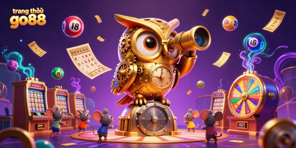 Celebrate winning moments on trang chủ go88 with animated characters in a vibrant casino.